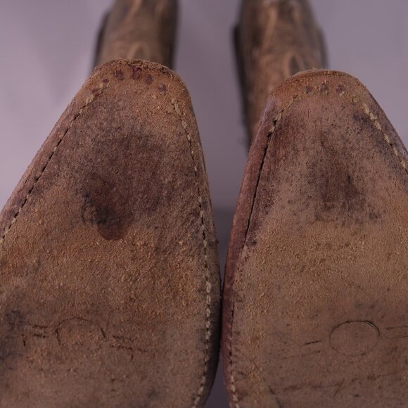 Circle G Women’s Western Boots Size 7 Brown Embroidered Square Toe - Picture 11 of 15